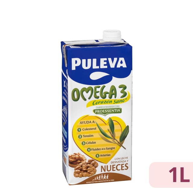 Bebida láctea Omega 3 Puleva con nueces y leche desnatada