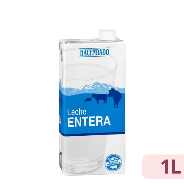 Leche entera Hacendado