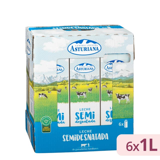 Leche semidesnatada Asturiana
