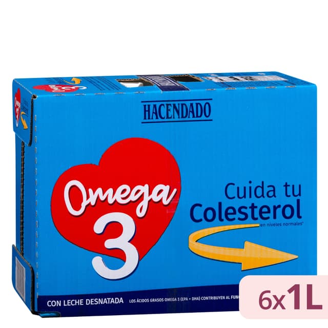 Bebida láctea desnatada omega 3 Hacendado