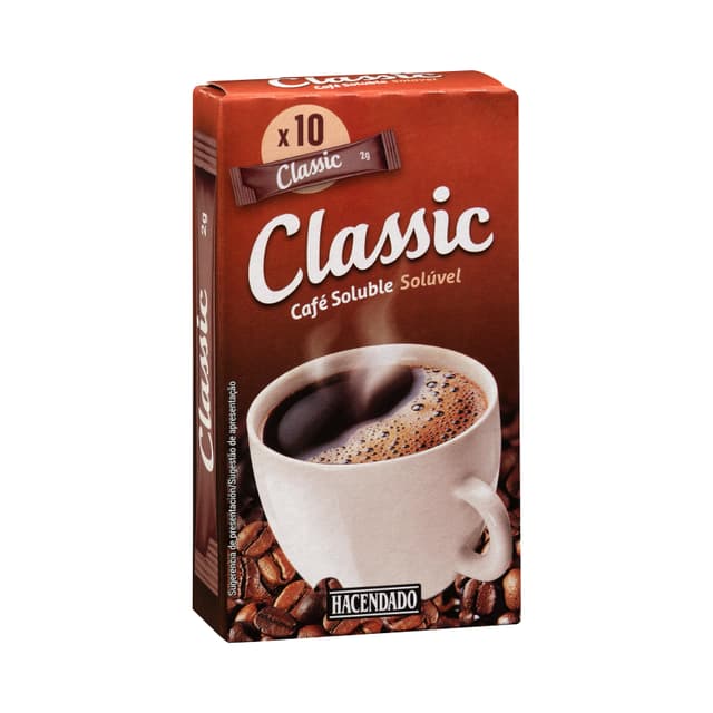 Café soluble classic en sobres Hacendado