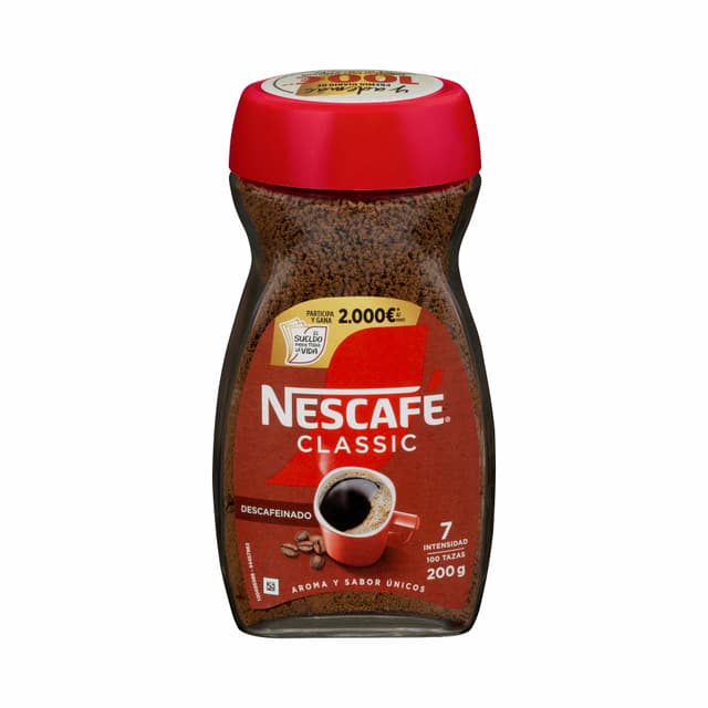 Café soluble descafeinado Nescafé classic