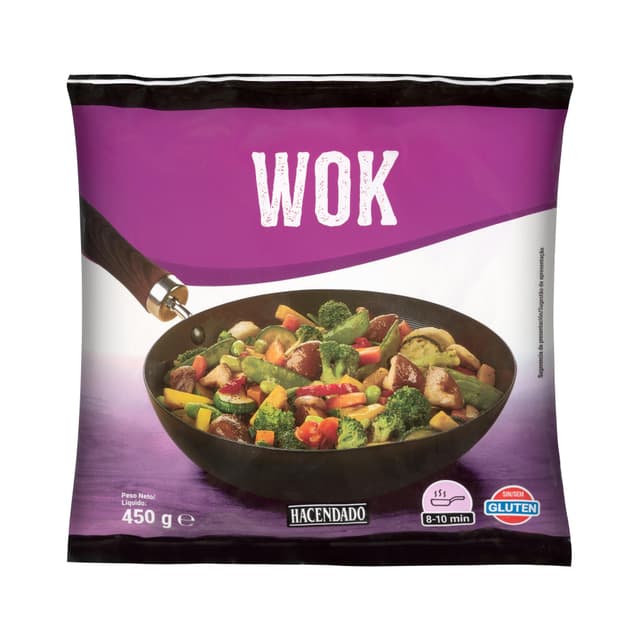 Wok de verduras Hacendado ultracongelado