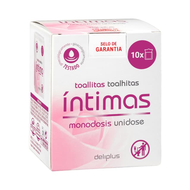 Toallitas íntimas monodosis Deliplus