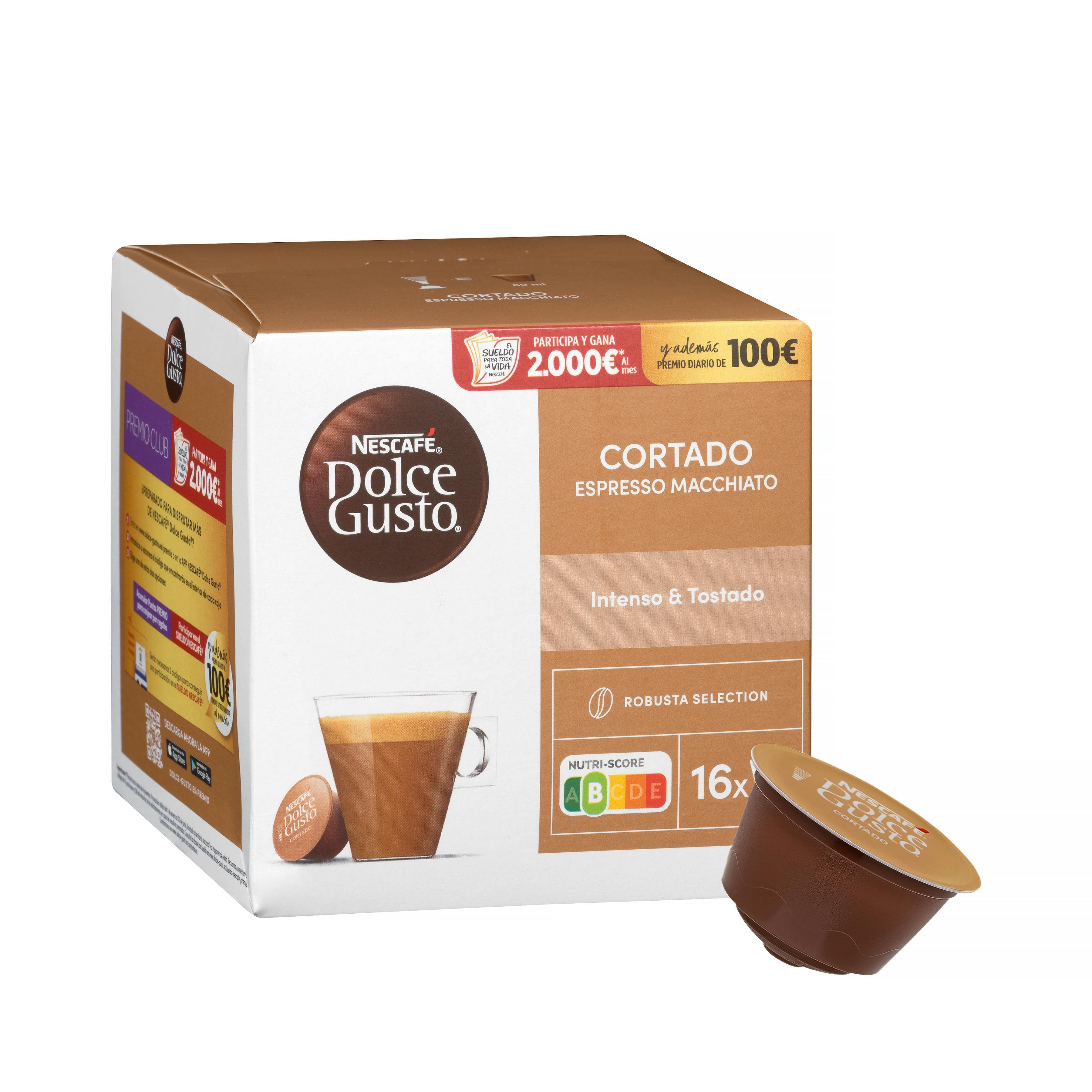 Café en cápsula cortado Dolce Gusto