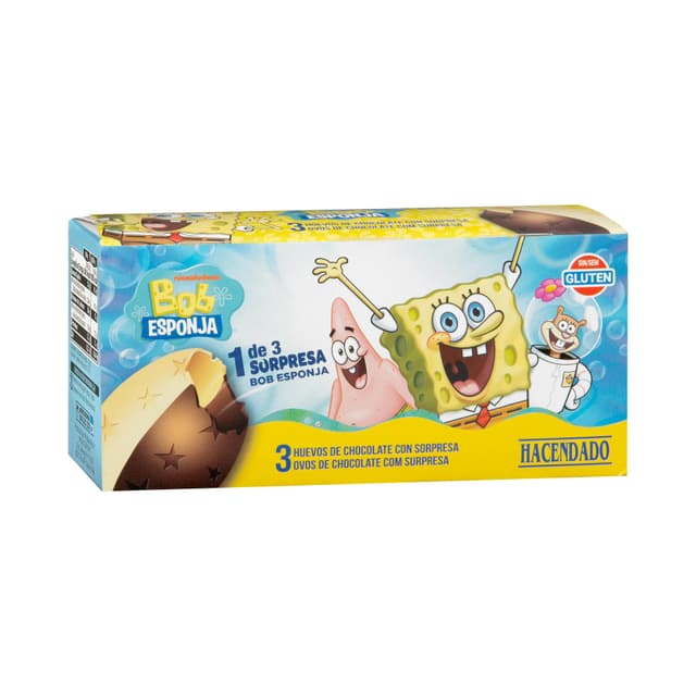 Huevos sorpresa de chocolate Hacendado dibujo
