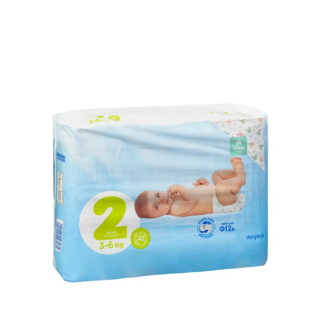Pañales bebé talla 2 de 3-6 kg Deliplus