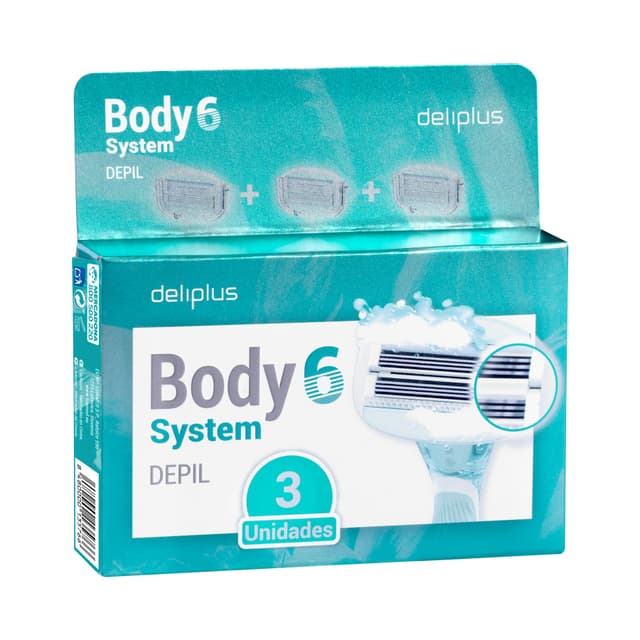 Recambios maquinilla depilación Deliplus Body System 6 hojas