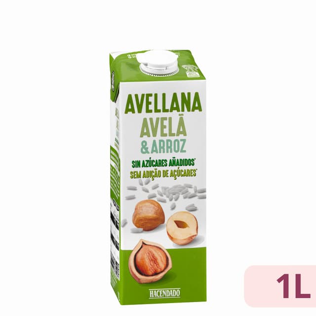 Bebida de avellana y arroz sin azúcares añadidos Hacendado