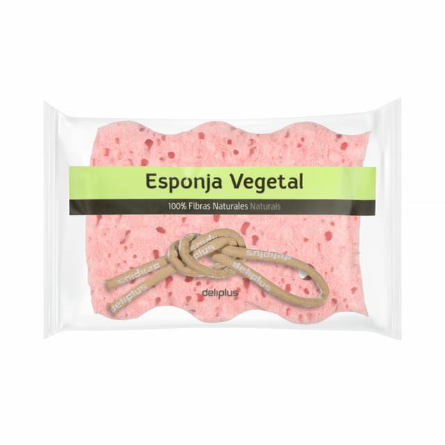 Esponja de baño vegetal 100% fibras naturales Deliplus