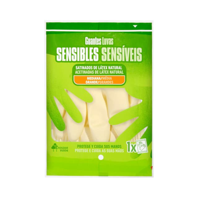 Guantes de látex Bosque Verde talla mediana-grande