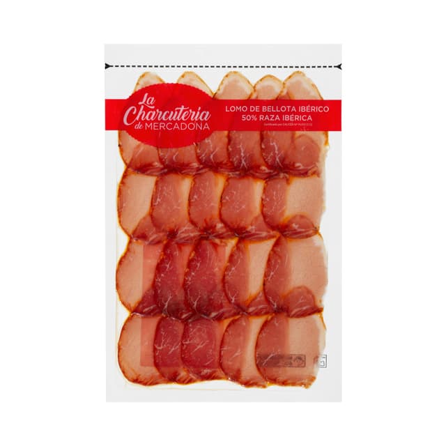 Lomo de bellota ibérico 50% raza ibérica cortado a máquina