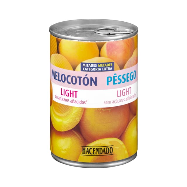 Melocotón light Hacendado sin azúcares añadidos
