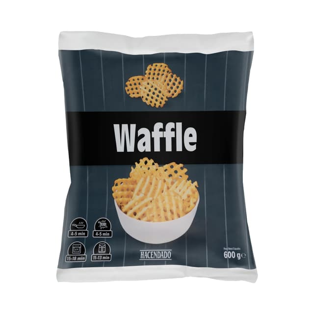 Patatas prefritas Waffle con piel Hacendado ultracongeladas