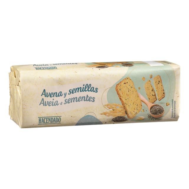 Galletas con avena y semillas Hacendado