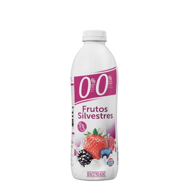 Yogur líquido frutos silvestres Hacendado 0% MG 0% azúcares añadidos