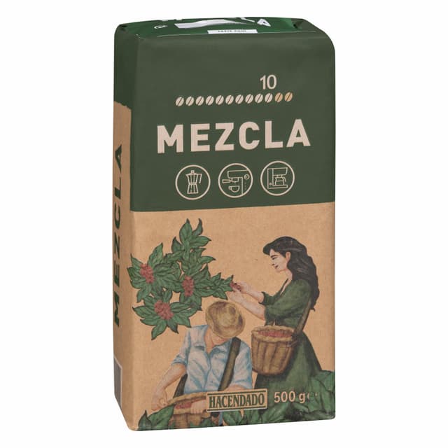 Café molido mezcla Hacendado