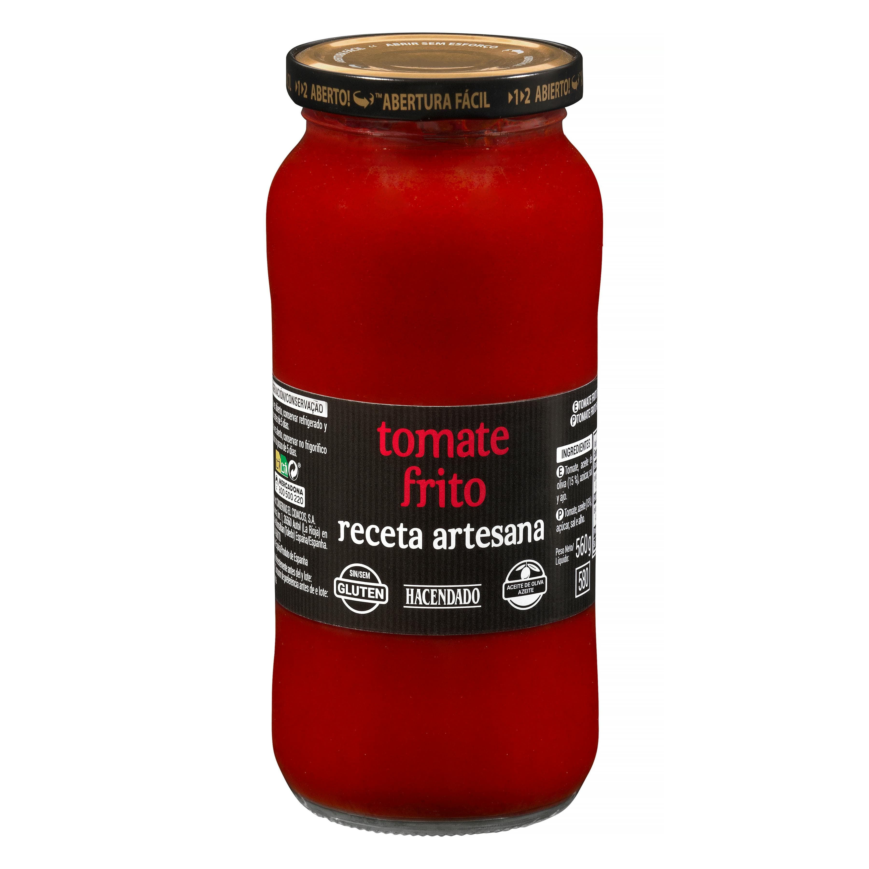 Tomate frito receta artesana Hacendado