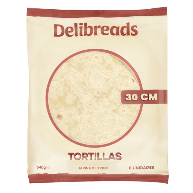 Tortillas de trigo Delibreads 30 cm