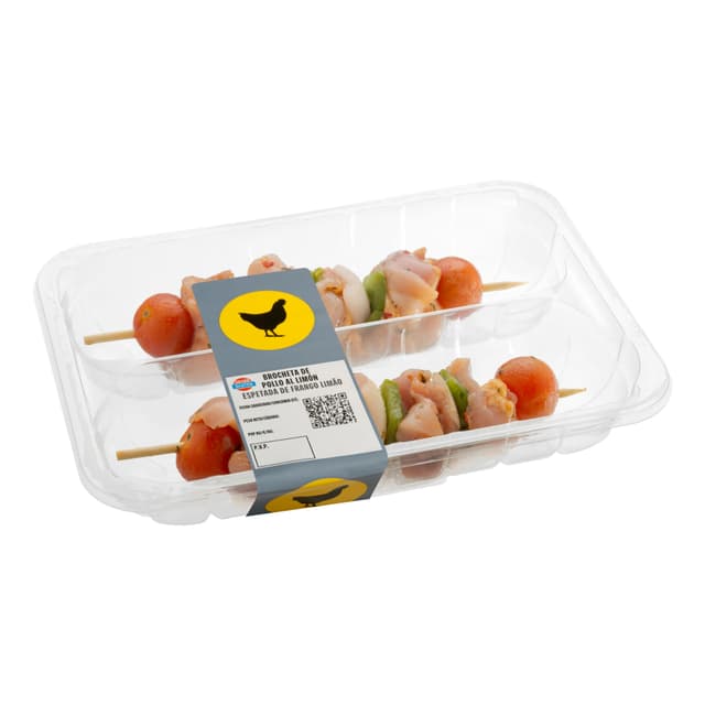 Brochetas de pollo al limón con varilla