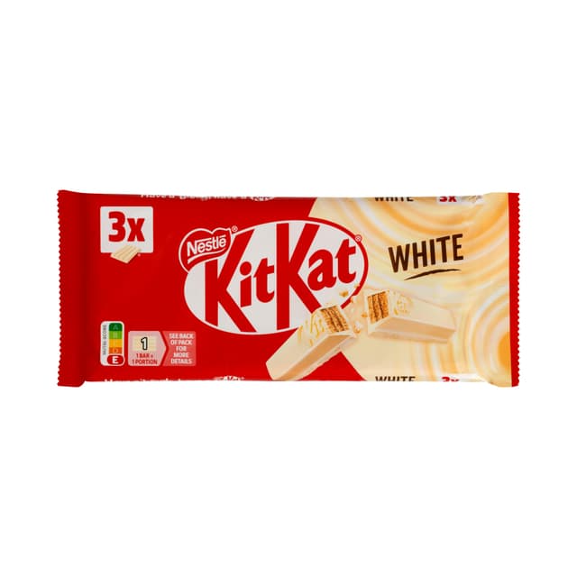 Barritas de barquillo Kit-Kat con cobertura blanca