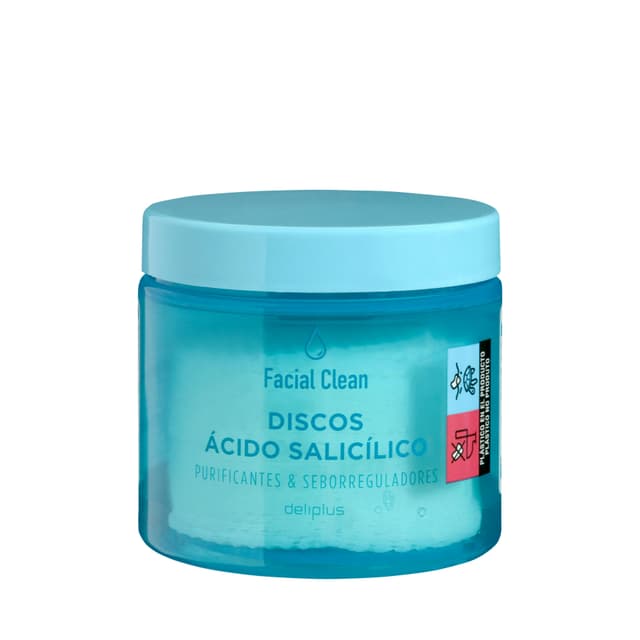 Discos ácido salicílico Deliplus Facial Clean purificantes y seborreguladores