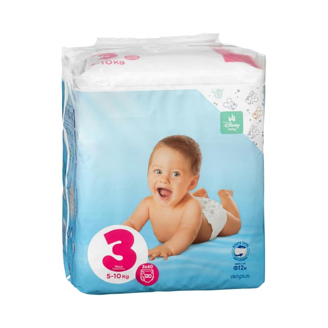 Pañales bebé talla 3 Deliplus de 5-10 kg