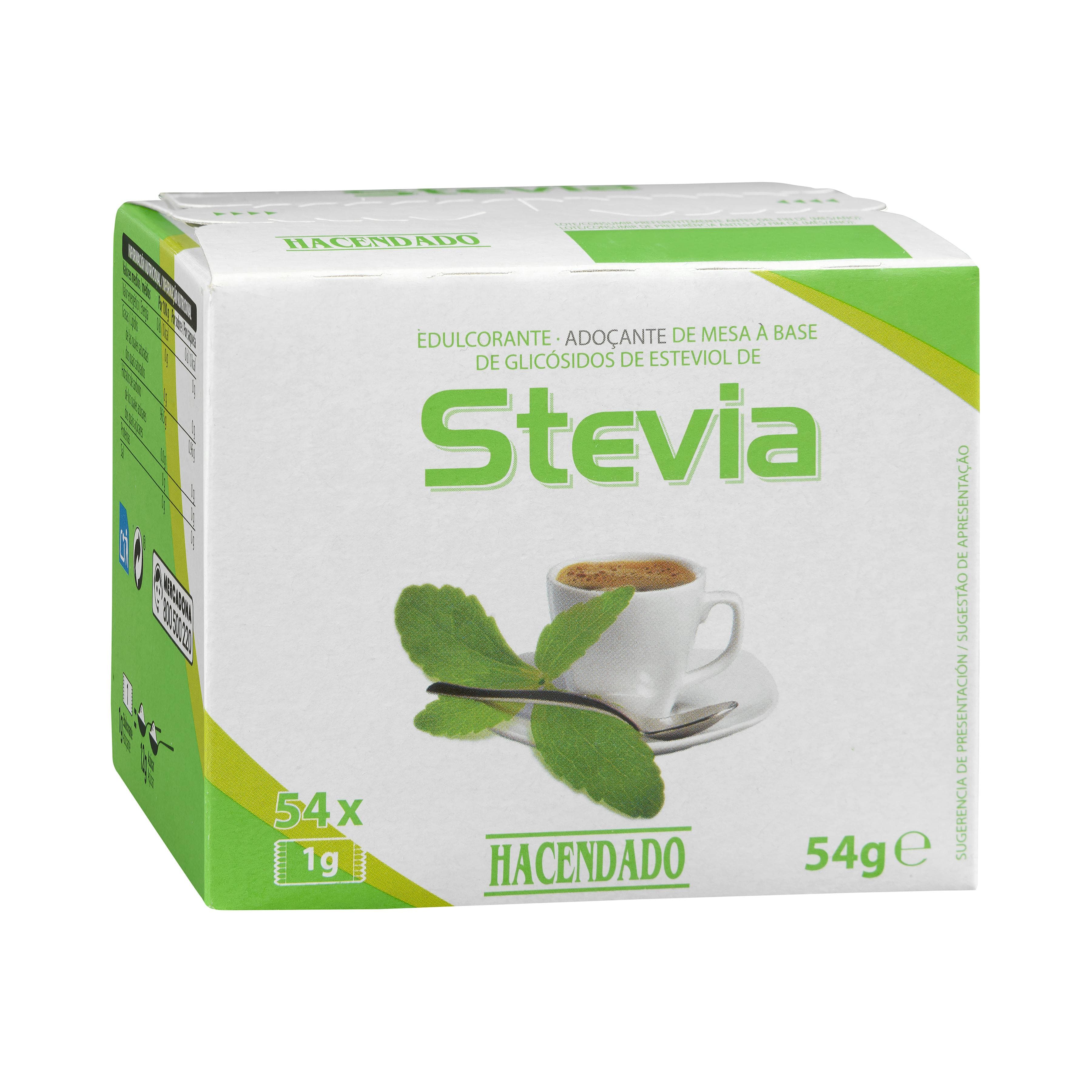 Edulcorante stevia en sobres Hacendado