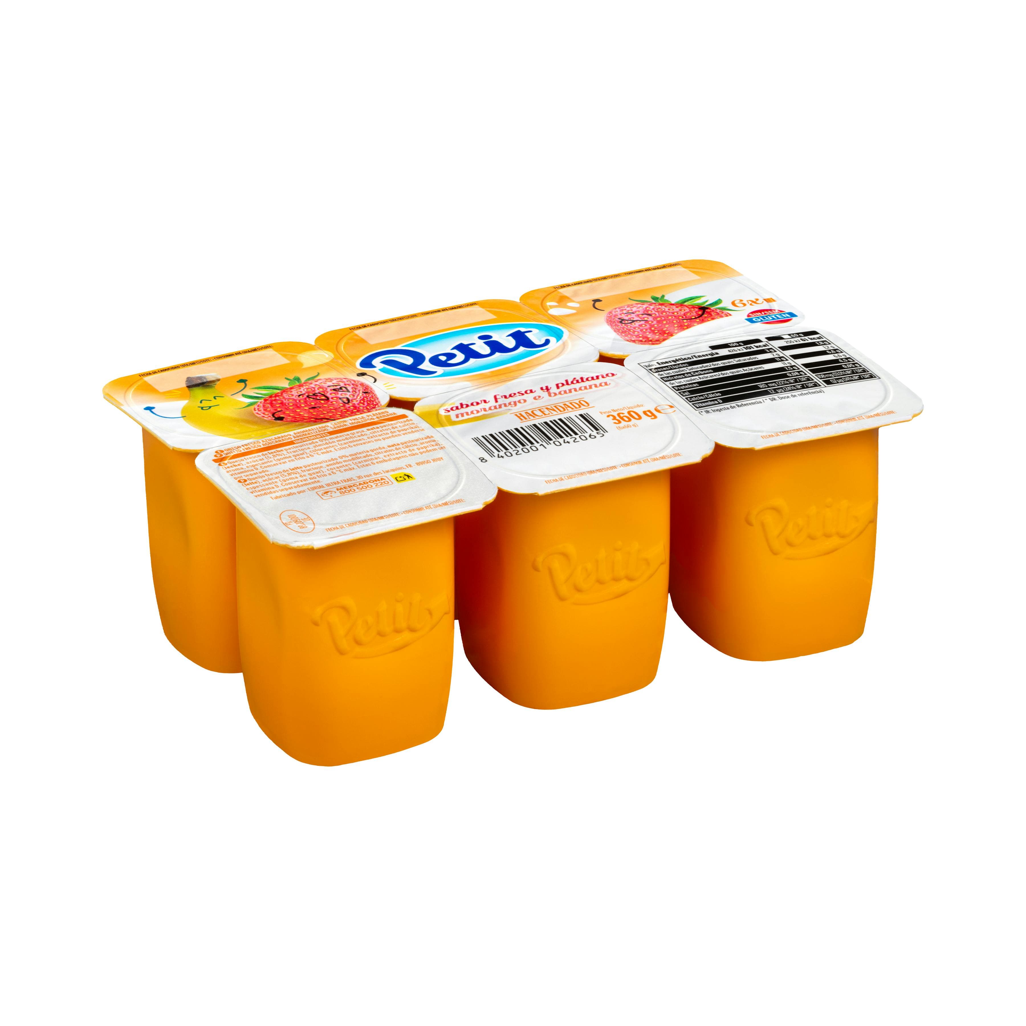 Petit sabor fresa y plátano Hacendado