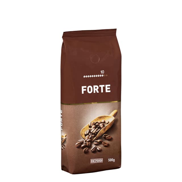 Café en grano fuerte Hacendado