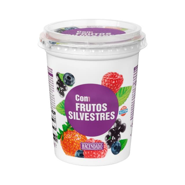 Yogur cremoso con frutos silvestres Hacendado