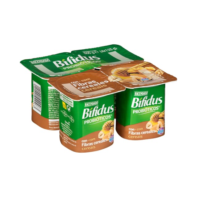 Bífidus con cereales y fibras probióticos Hacendado