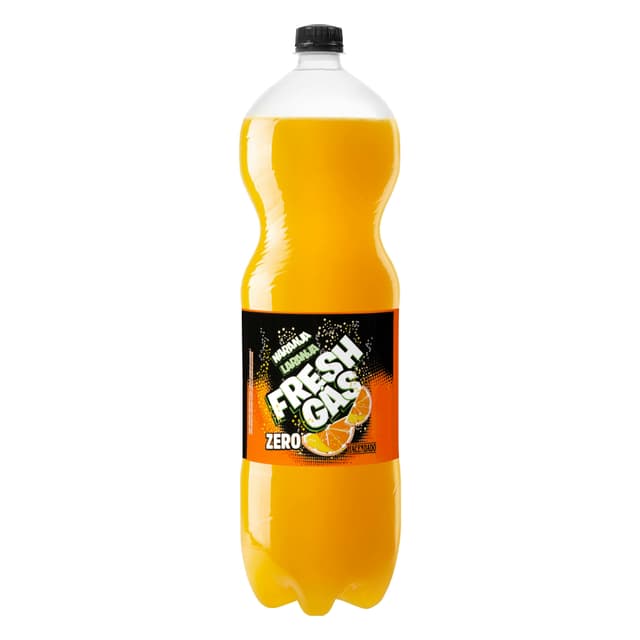 Refresco de naranja Hacendado zero fresh gas