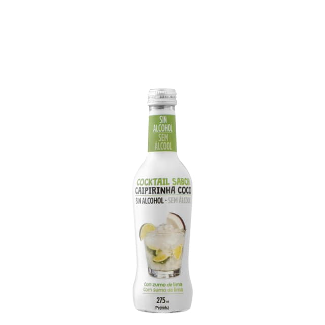 Cocktail sabor caipirinha coco sin alcohol Pi.omka con zumo de lima