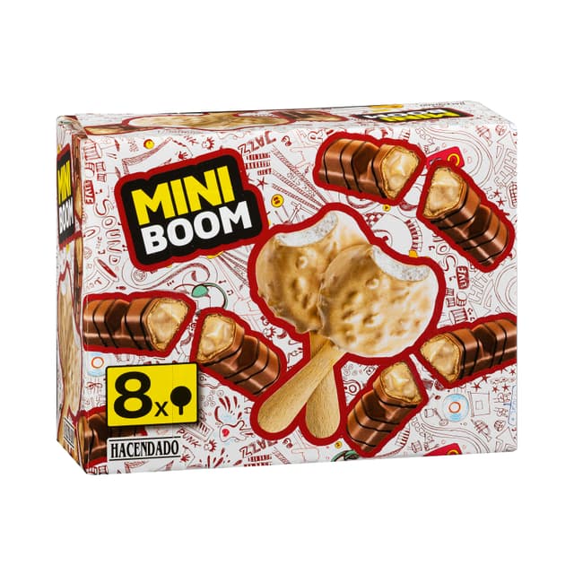 Mini helado bombón Boom Hacendado sabor leche tostada