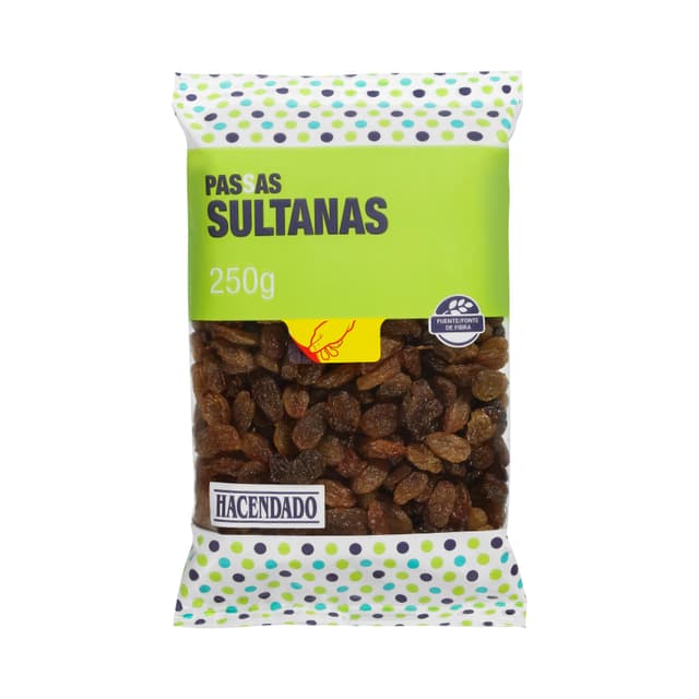 Pasas sultanas sin semillas Hacendado