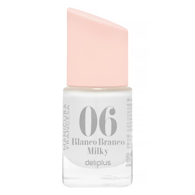 Laca de uñas manicura francesa Deliplus 06 blanco milky