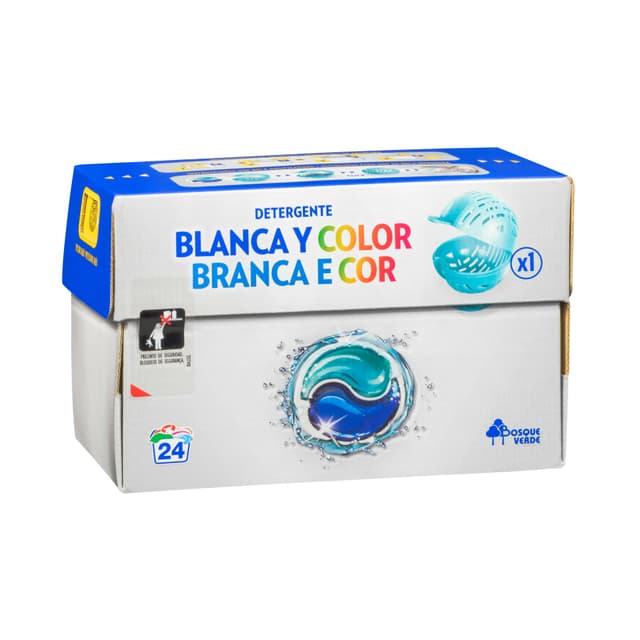 Detergente ropa blanca y color Bosque Verde en cápsulas