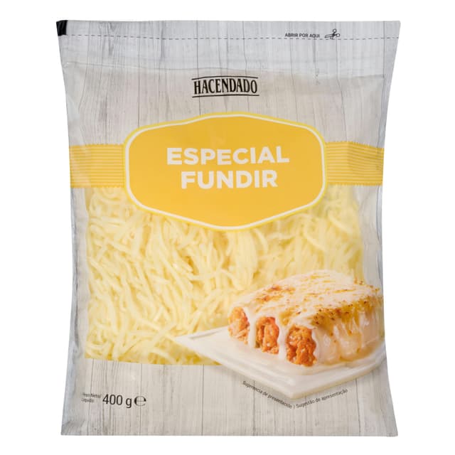 Queso rallado especial fundir mezcla Hacendado