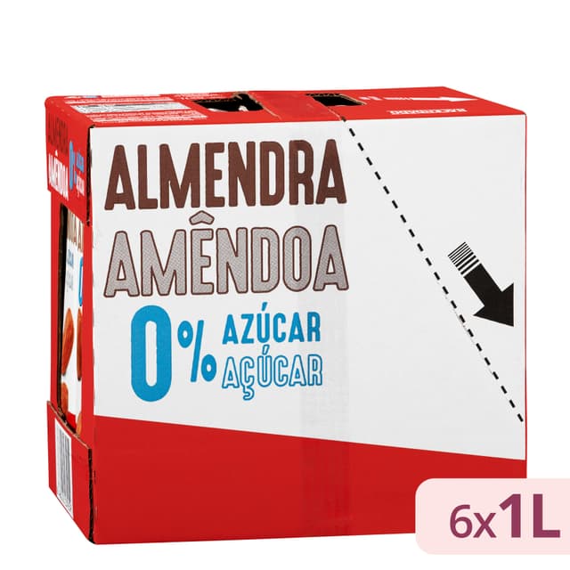 Bebida de almendras 0% azúcar Hacendado