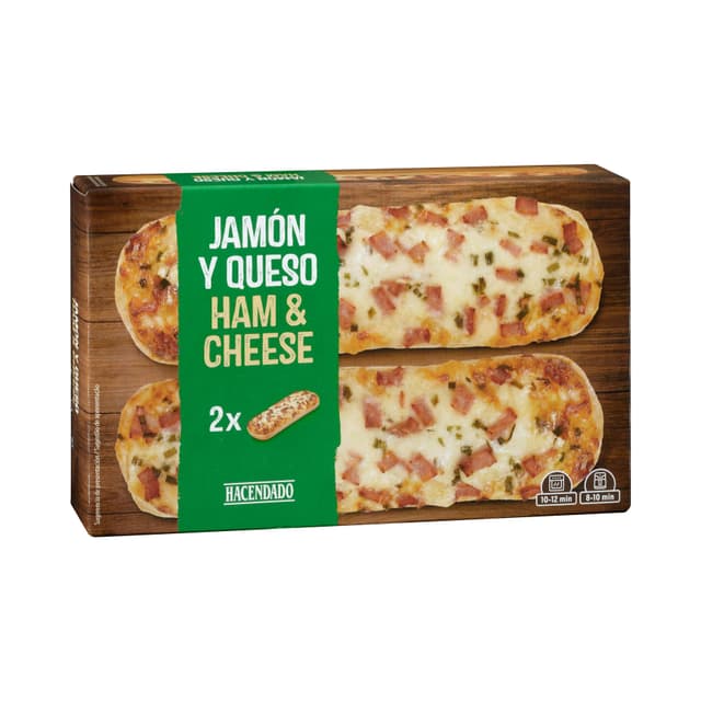 Baguette jamón y queso Hacendado ultracongeladas
