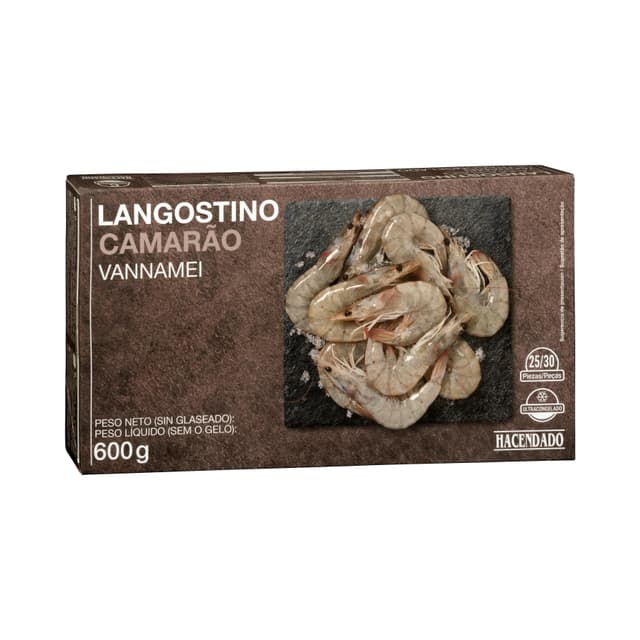Langostino crudo Hacendado ultracongelado