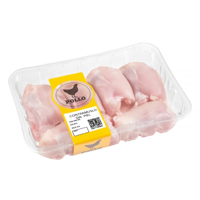 Contramuslos de pollo sin piel