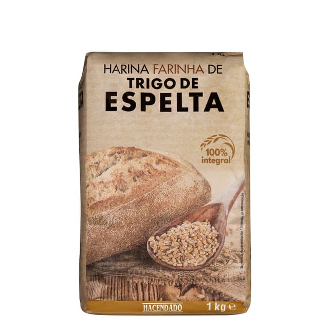 Harina de espelta Hacendado 100% integral