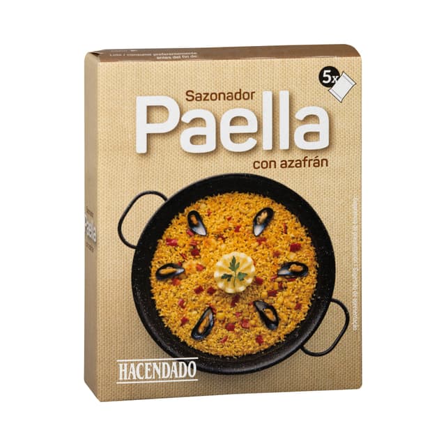 Sazonador para paella con azafrán Hacendado