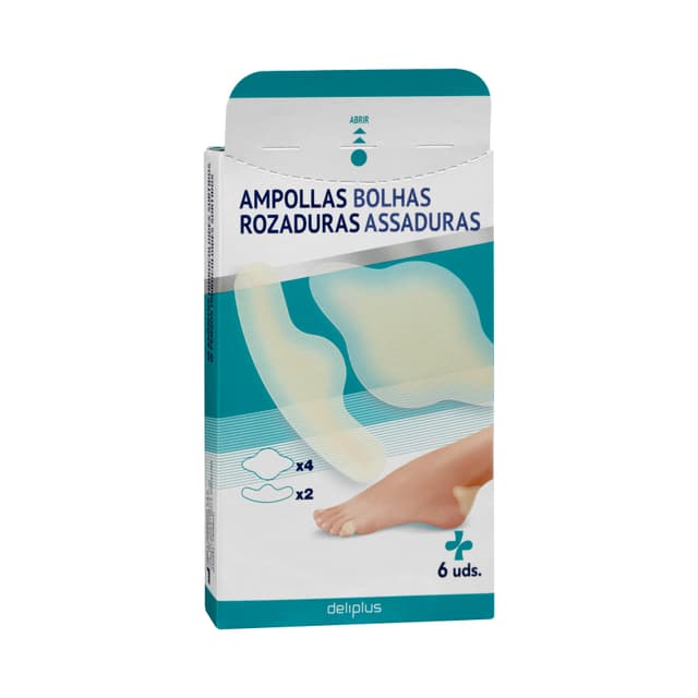 Apósitos hidrocoloides adhesivos para ampollas y rozaduras Deliplus surtidos