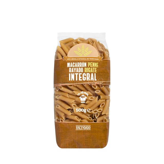 Macarrón rayado integral Hacendado