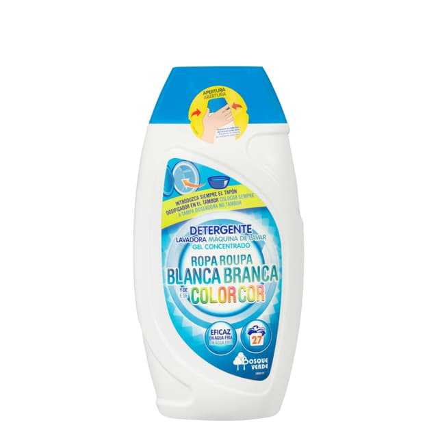 Detergente ropa Blanca y de Color Bosque Verde en gel concentrado