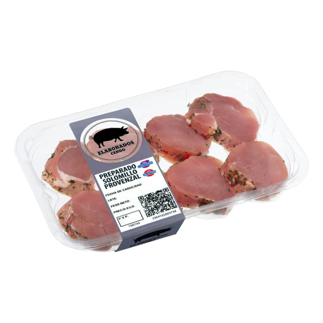 Medallones preparado de solomillo cerdo provenzal