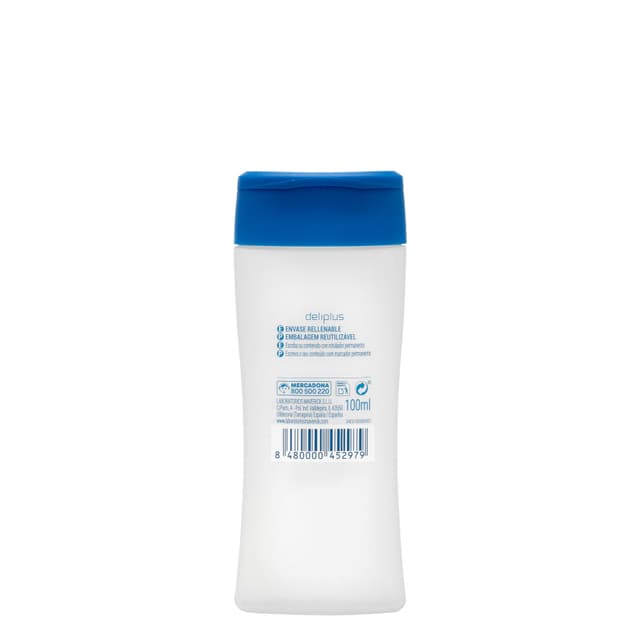 Envase rellenable Deliplus tamaño viaje